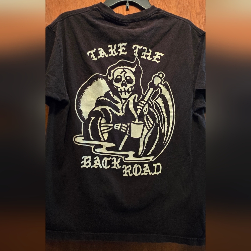Indestructible Bck Road Black Men's Short Sleeve Tee SzL - Picture 4 of 5